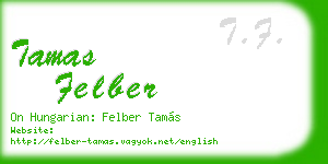 tamas felber business card